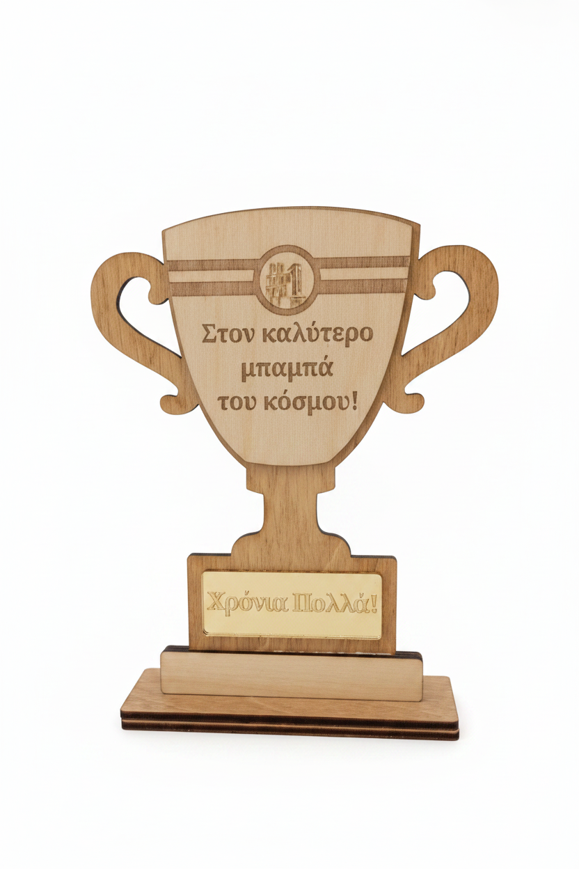 Τρόπαιο μπαμπά μπροστά χωρίς φόντο